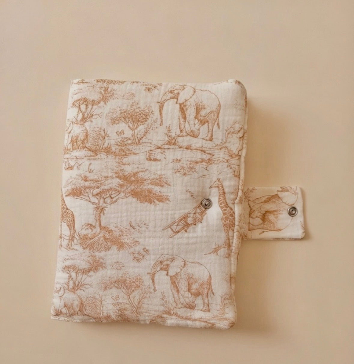 Protège carnet de santé savane beige