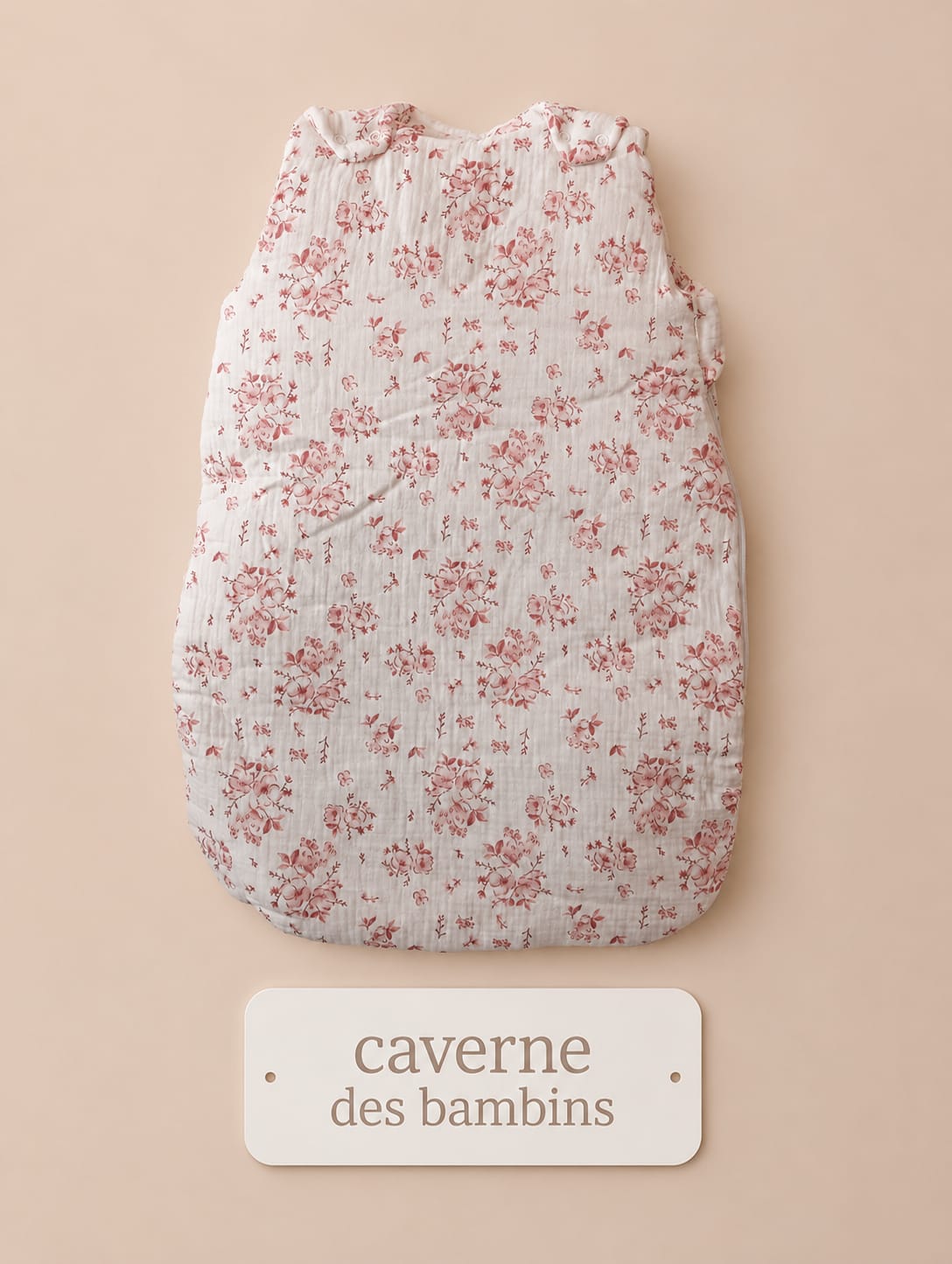 Gigoteuse bébé fleurs de coton rose