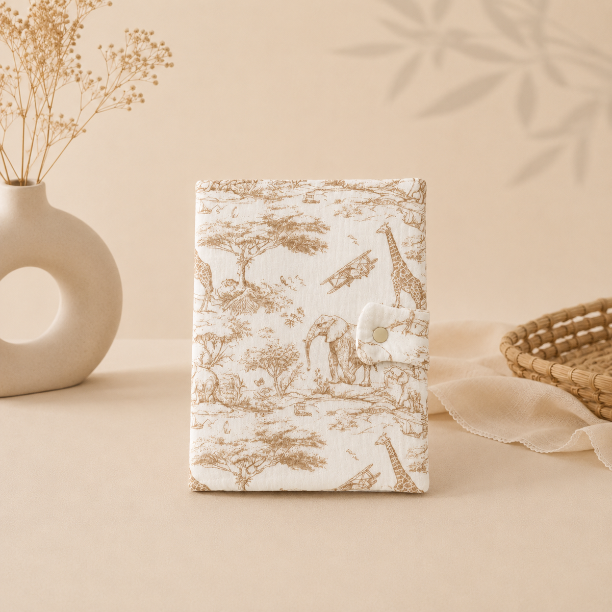 Protège carnet de santé savane beige