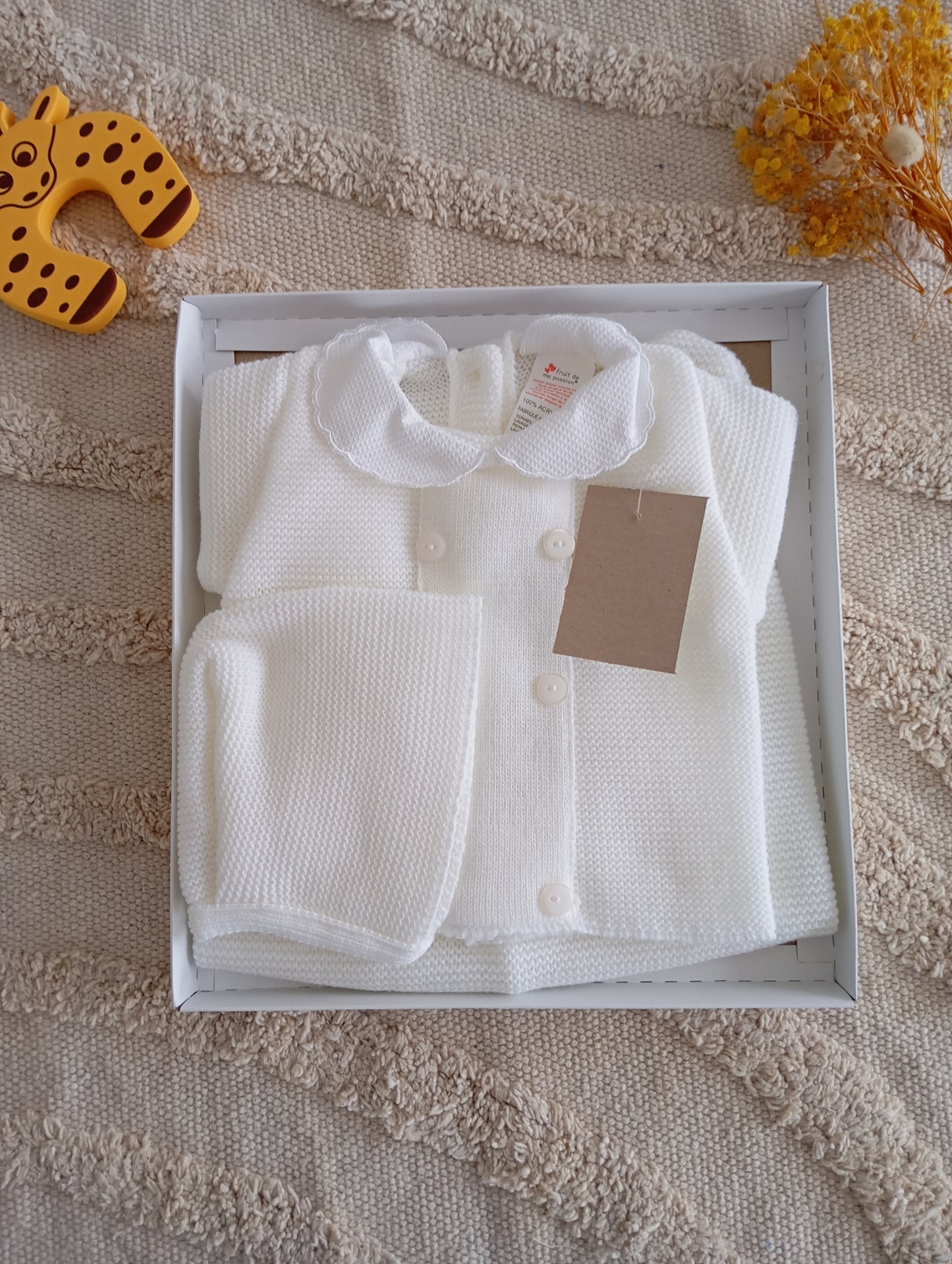 Ensemble bébé blanc à boutons