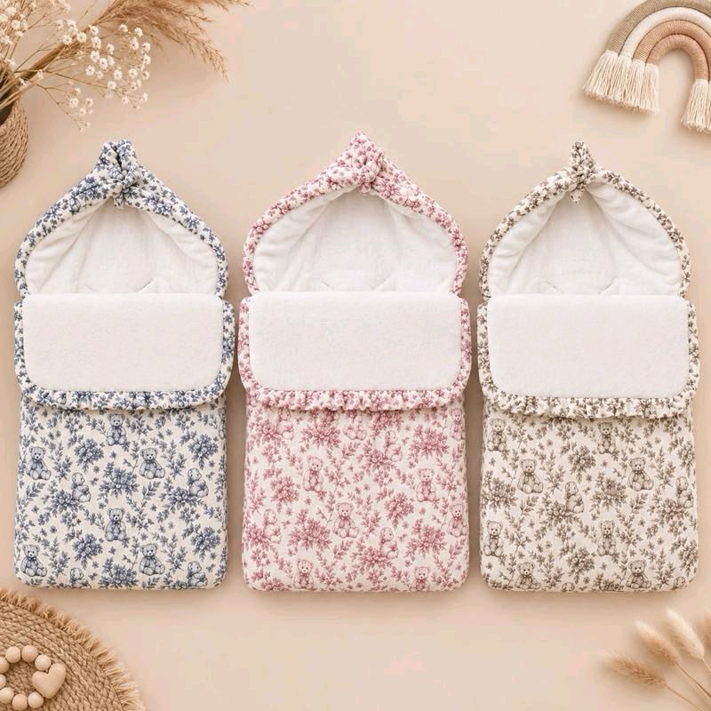 Nid d'ange bébé motif ourson
