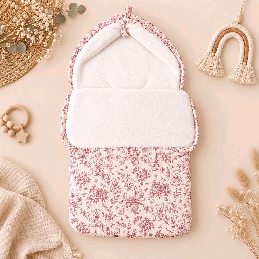 Nid d'ange bébé motif ourson