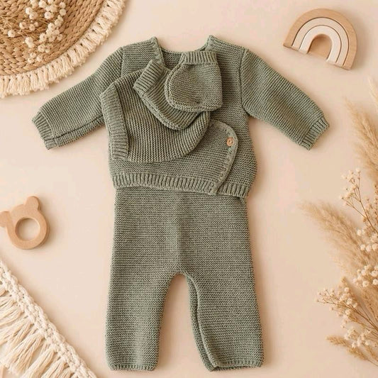 Ensemble bébé 4 pièces vert