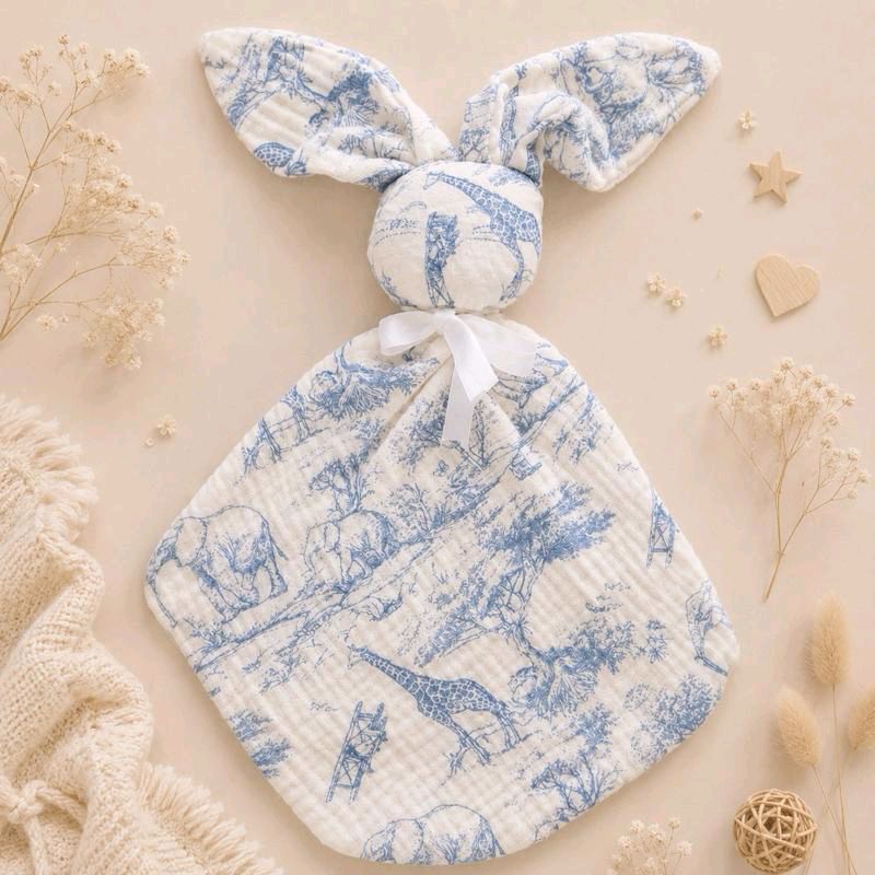 Doudou bébé motif savane