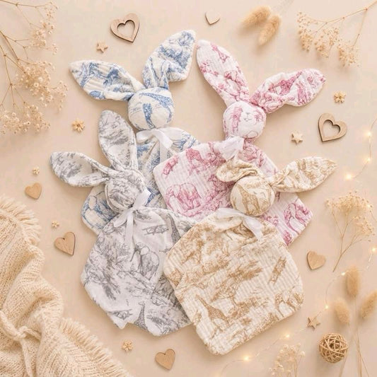 Doudou bébé motif savane