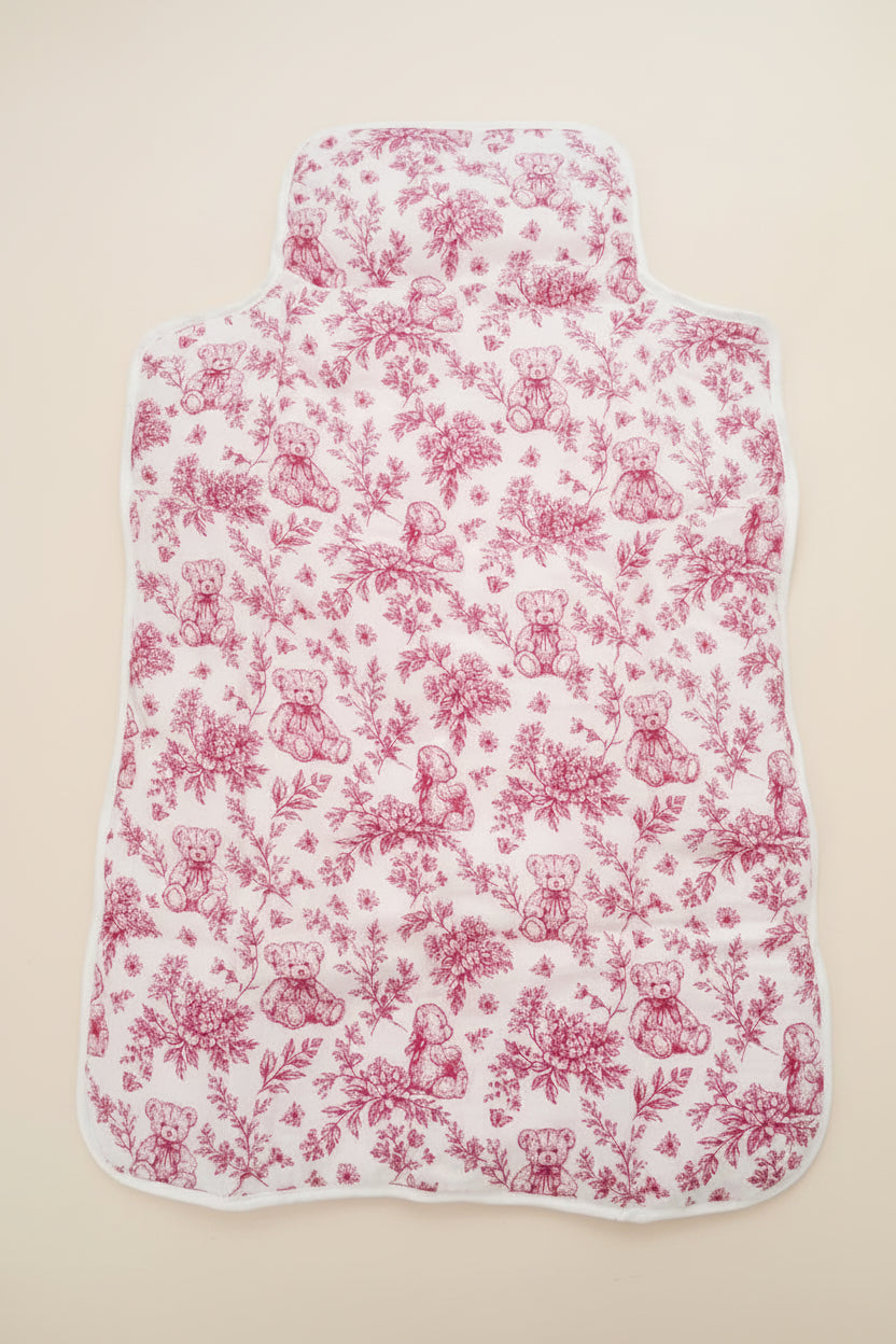 Tapis a langer ourson rose