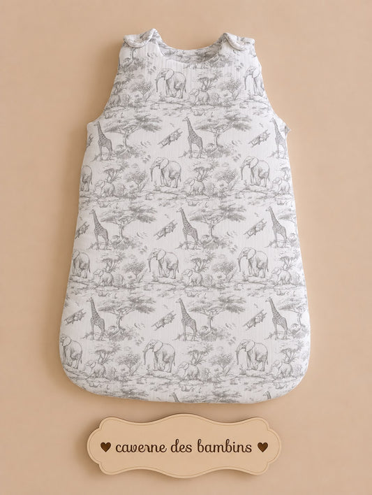 Gigoteuse bébé savane gris