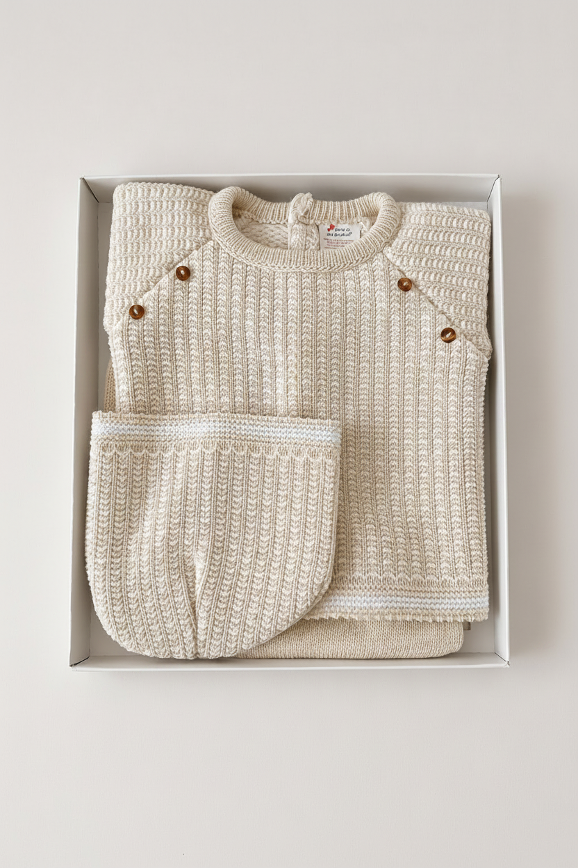Ensemble bébé beige