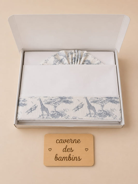 Parure de lit bébé savane gris