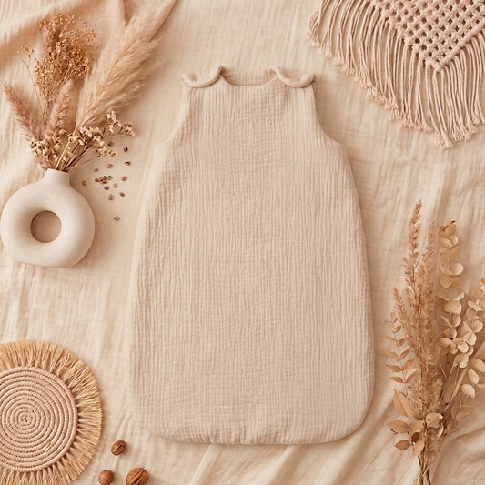 Gigoteuse bebe gaze de coton beige