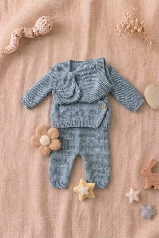 Ensemble bébé 4 pièces bleu