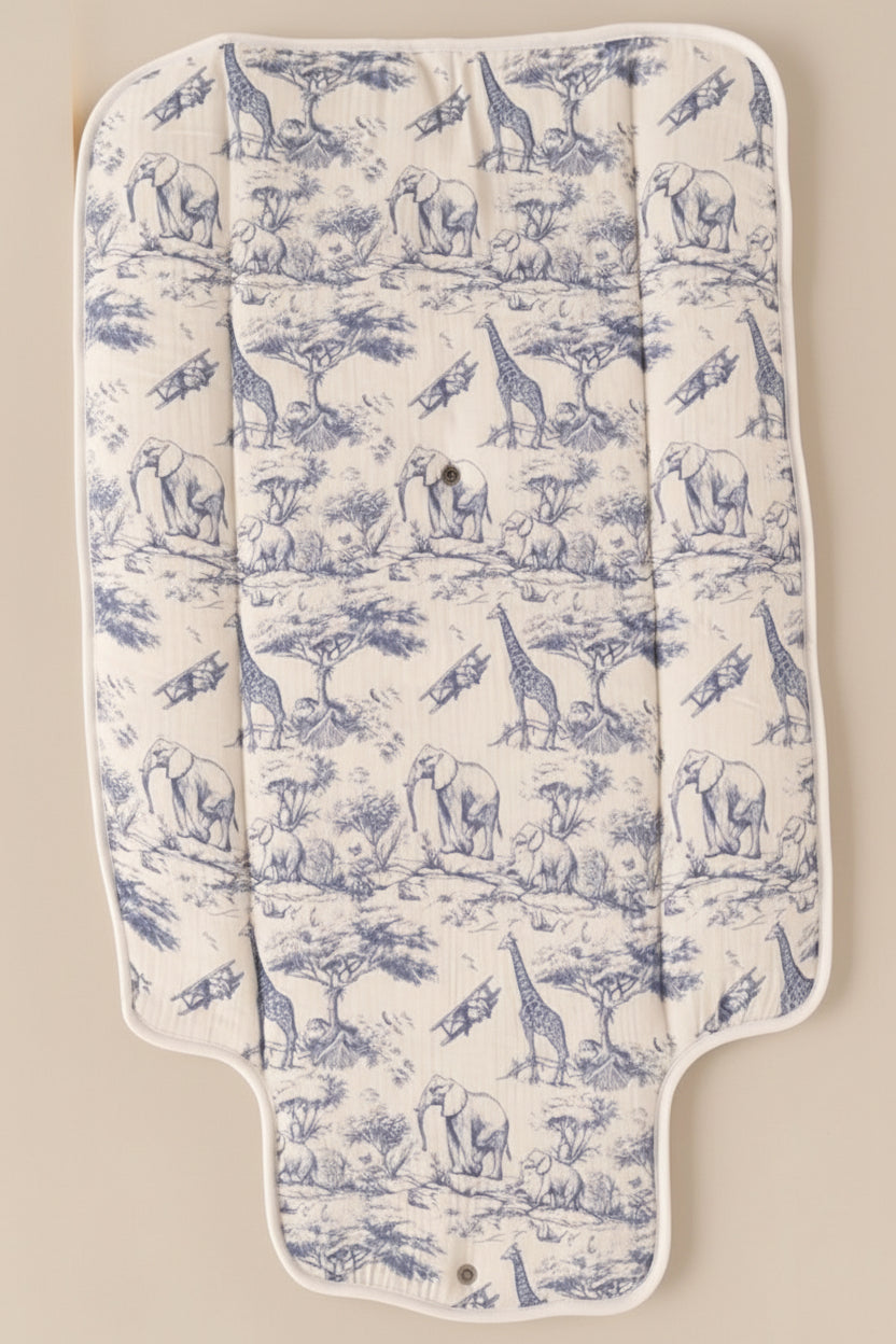 Tapis À langer savane bleu