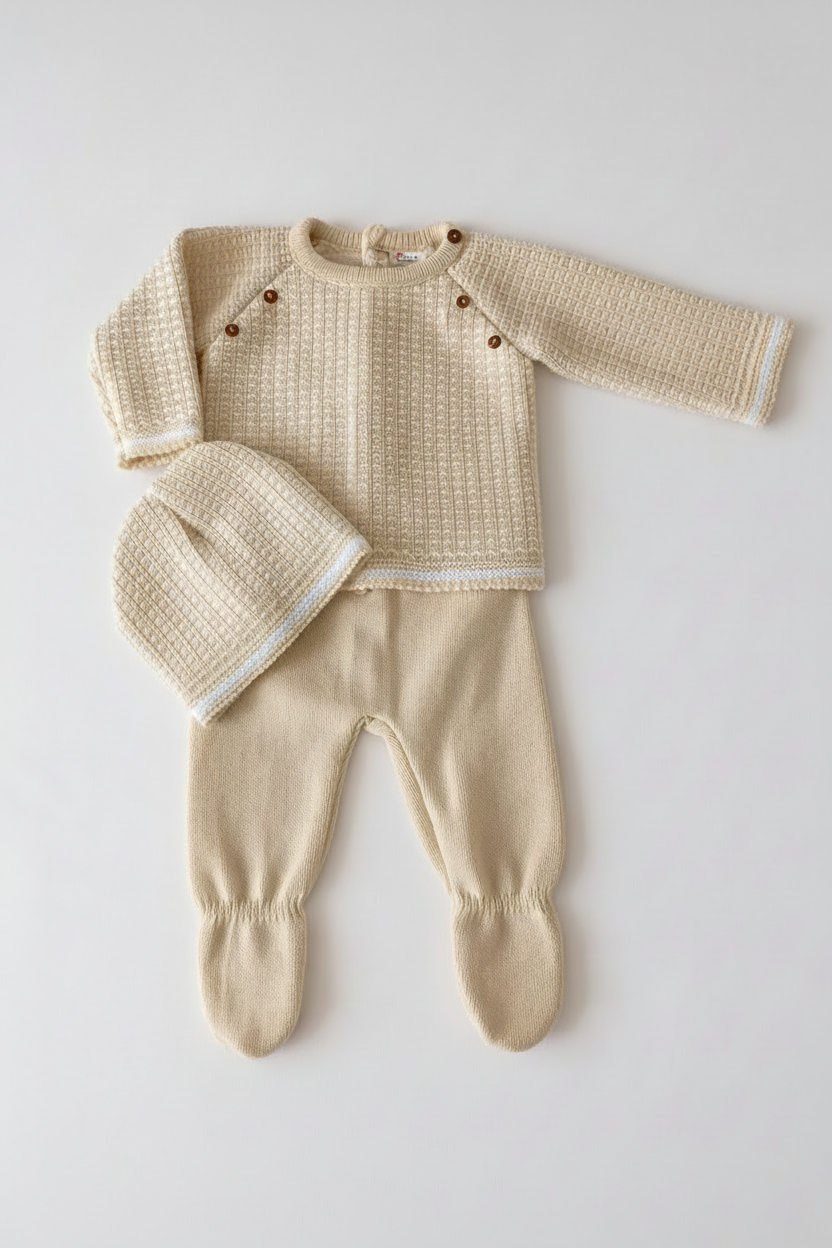 Ensemble bébé beige