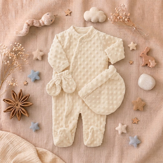 Ensemble pyjama minky écru