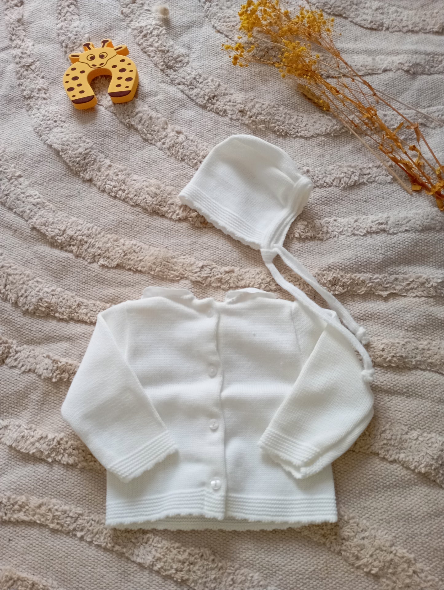 Ensemble bébé blanc motif ourson