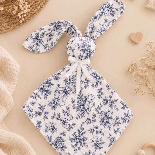 Doudou bébé ourson bleu