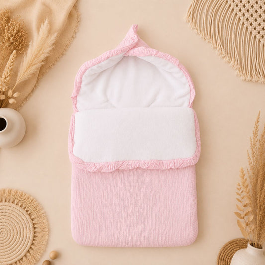 Nid d’ange gaze de coton rose