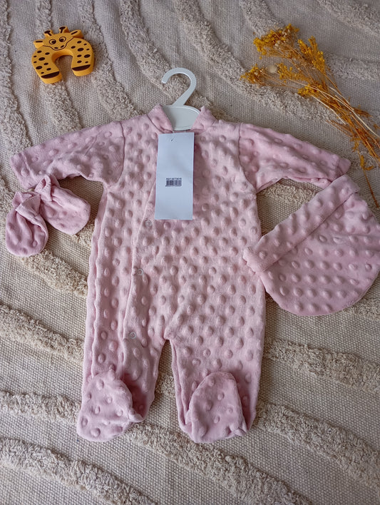 Ensemble pyjama naissance rose foncé